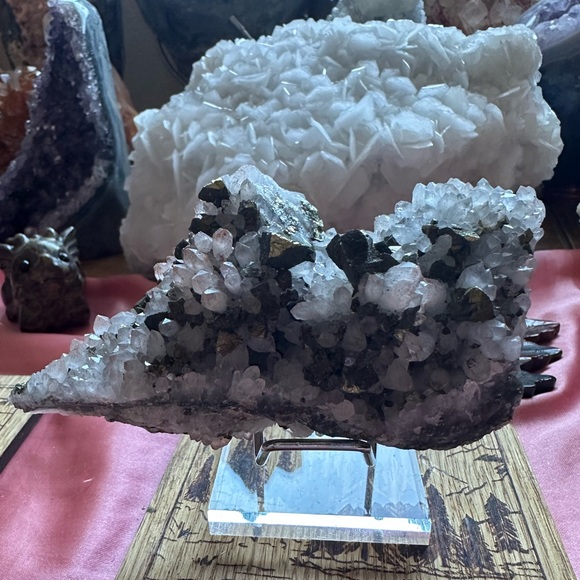 Red Quartz and Pyrite